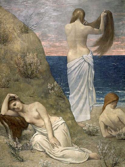 Pierre Puvis de Chavannes Young Girls on the Edge of the Sea china oil painting image